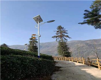 西安新農(nóng)村太陽(yáng)能殺蟲燈燈案例 陜西蘭光路燈廠產(chǎn)品